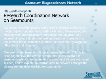 the Magellan Seamount Trail