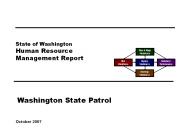 State of Washington Human Resource Management Report