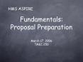 Fundamentals: Proposal Preparation PowerPoint PPT Presentation