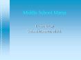 Middle School Mania PowerPoint PPT Presentation