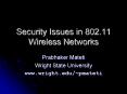 Security Issues in 802'11 Wireless Networks PowerPoint PPT Presentation