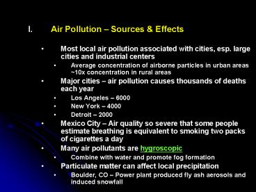 Air Pollution Sources