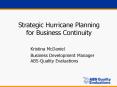 Strategic Hurricane Planning for Business Continuity PowerPoint PPT Presentation