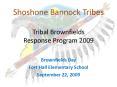 Shoshone Bannock Tribes Tribal Brownfields Response Program 2009 PowerPoint PPT Presentation