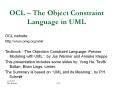 OCL  PowerPoint PPT Presentation