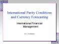 International Parity Conditions and Currency Forecasting PowerPoint PPT Presentation