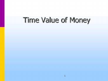 Time Value of Money