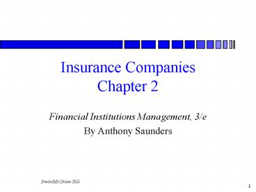 Insurance Companies Chapter 2