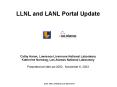Update on LANL/LLNL Enterprise Portal Efforts - PowerPoint PowerPoint PPT Presentation