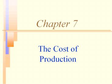 The Cost of Production