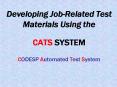 Developing Job-Related Test Materials Using the PowerPoint PPT Presentation