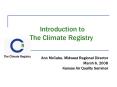 Introduction to The Climate Registry PowerPoint PPT Presentation