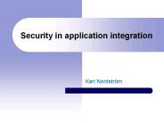 Security in application integration