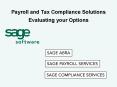 Payroll and Tax Compliance Solutions Evaluating your Options PowerPoint PPT Presentation