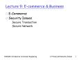 Lecture 9: Ecommerce PowerPoint PPT Presentation