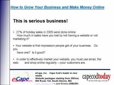 How to Grow Your Business and Make Money Online