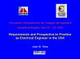 Requirements and Prospective to Practice as Electrical Engineer in the USA PowerPoint PPT Presentation