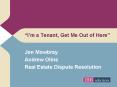 Im a Tenant, Get Me Out of Here PowerPoint PPT Presentation