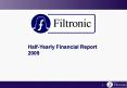 HalfYearly Financial Report 2009 PowerPoint PPT Presentation