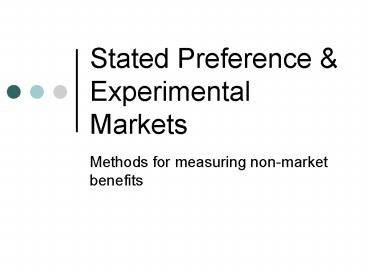 Stated Preference