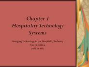 Chapter 1 Hospitality Technology Systems