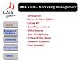 MBA 7303 Marketing Management PowerPoint PPT Presentation