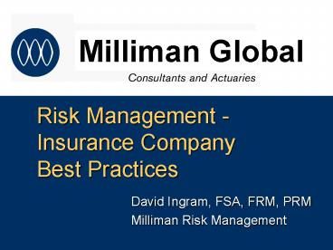 Risk Management Insurance Company Best Practices