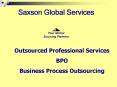 Saxson Global Services PowerPoint PPT Presentation