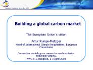 Building a global carbon market