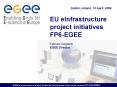 EU eInfrastructure project initiatives FP6EGEE Fabrizio Gagliardi EGEE Director PowerPoint PPT Presentation