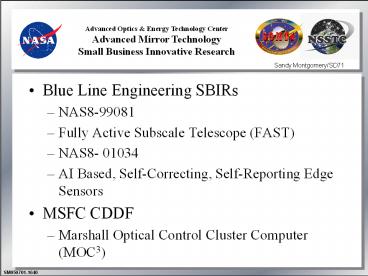Blue Line Engineering SBIRs