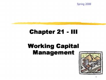 Working Capital Management
