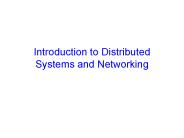 Introduction to Distributed Systems and Networking