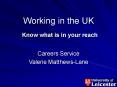 Working in the UK PowerPoint PPT Presentation