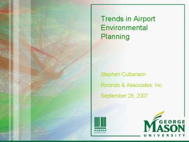 Trends in Airport Environmental Planning