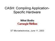 CASH: Compiling Application-Specific Hardware