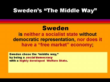 Swedens The Middle Way