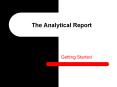 The Analytical Report PowerPoint PPT Presentation