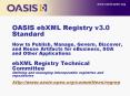 OASIS ebXML Registry v3.0 Standard How to Publish, Manage, Govern, Discover, and Reuse Artifacts for eBusiness, SOA and Other Applications ebXML Registry Technical Committee Defining and managing interoperable registries and PowerPoint PPT Presentation
