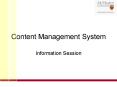 Content Management System PowerPoint PPT Presentation