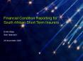 Financial Condition Reporting for South African Short Term Insurers PowerPoint PPT Presentation