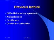 Previous lecture