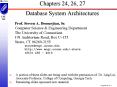 Chapters 24, 26, 27 Database System Architectures PowerPoint PPT Presentation