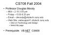 CS708 Fall 2004 PowerPoint PPT Presentation
