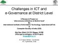 Challenges in ICT and eGovernance at District Level PowerPoint PPT Presentation