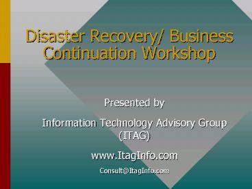 Information Technology Advisory Group ITAG