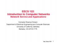 EECS 122: Introduction to Computer Networks Network Service and Applications