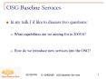 OSG Baseline Services PowerPoint PPT Presentation