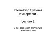 Information Systems Development 3 Lecture 2