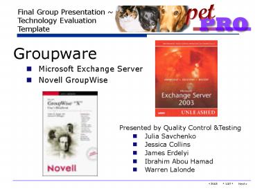 Groupware presentation | free to view